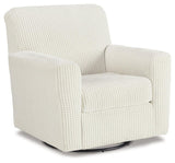 Herstow Ivory Swivel Glider Accent Chair by Ashley at Eve Furniture
