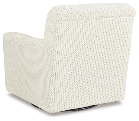 Herstow Ivory Swivel Glider Accent Chair by Ashley at Eve Furniture