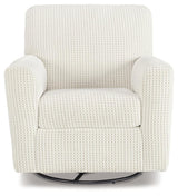 Herstow Ivory Swivel Glider Accent Chair by Ashley at Eve Furniture
