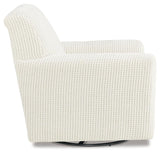 Herstow Ivory Swivel Glider Accent Chair by Ashley at Eve Furniture