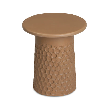 Hessa Indoor/Outdoor Concrete Chiseled Side Table by TOV Furniture at Eve Furniture