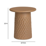 Hessa Indoor/Outdoor Concrete Chiseled Side Table by TOV Furniture at Eve Furniture