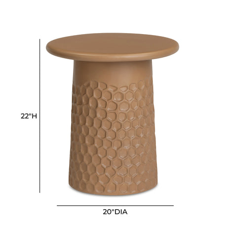 Hessa Indoor/Outdoor Concrete Chiseled Side Table by TOV Furniture at Eve Furniture