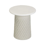 Hessa Indoor/Outdoor Concrete Chiseled Side Table by TOV Furniture at Eve Furniture