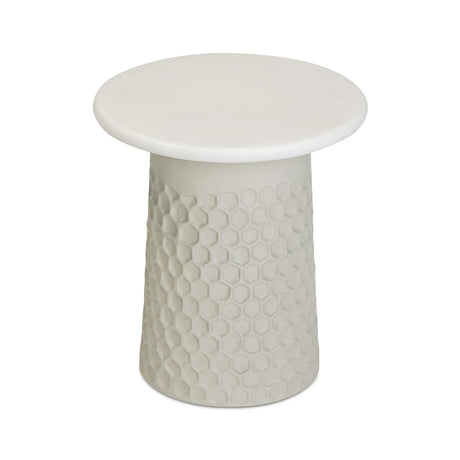 Hessa Indoor/Outdoor Concrete Chiseled Side Table by TOV Furniture at Eve Furniture