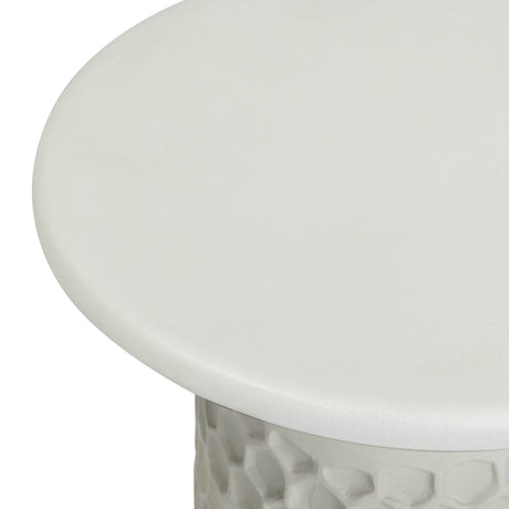 Hessa Indoor/Outdoor Concrete Chiseled Side Table by TOV Furniture at Eve Furniture