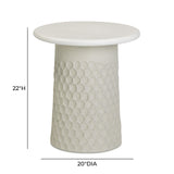 Hessa Indoor/Outdoor Concrete Chiseled Side Table by TOV Furniture at Eve Furniture
