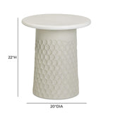 Hessa Indoor/Outdoor Concrete Chiseled Side Table by TOV Furniture at Eve Furniture