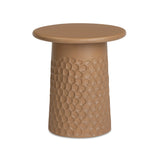 Hessa Indoor/Outdoor Concrete Chiseled Side Table by TOV Furniture at Eve Furniture