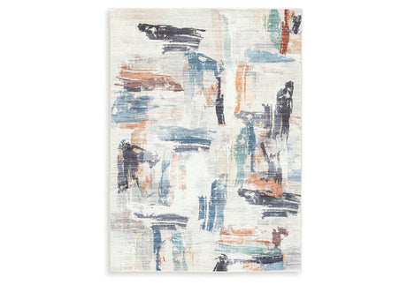 Hessland Multi Washable Medium Rug by Ashley at Eve Furniture