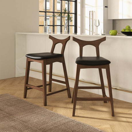Hester Solid Wood Upholstered Square Bar Chair (Set Of 2) by Ashcroft Furniture at Eve Furniture