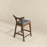 Hester Solid Wood Upholstered Square Bar Chair (Set Of 2) by Ashcroft Furniture at Eve Furniture