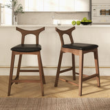 Hester Solid Wood Upholstered Square Bar Chair (Set Of 2) by Ashcroft Furniture at Eve Furniture