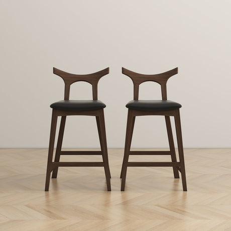 Hester Solid Wood Upholstered Square Bar Chair (Set Of 2) by Ashcroft Furniture at Eve Furniture
