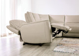 Hestia Beige Leather Modular Power Reclining Sectional by Furniture of America at Eve Furniture