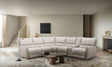 Hestia Beige Leather Modular Power Reclining Sectional by Furniture of America at Eve Furniture