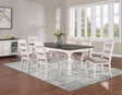 Heston Weathered White Dining Room Set by Steve Silver at Eve Furniture