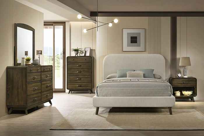Heswall Rustic Oak 4-Piece Queen Bedroom Set by Furniture of America at Eve Furniture