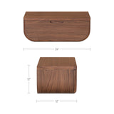 Hettie Dark Brown Floating Nightstand by MOES at Eve Furniture