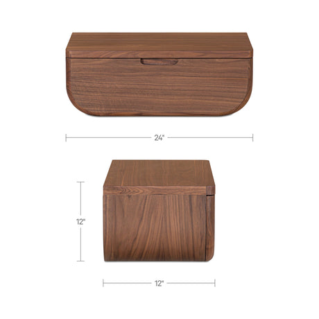 Hettie Dark Brown Floating Nightstand by MOES at Eve Furniture