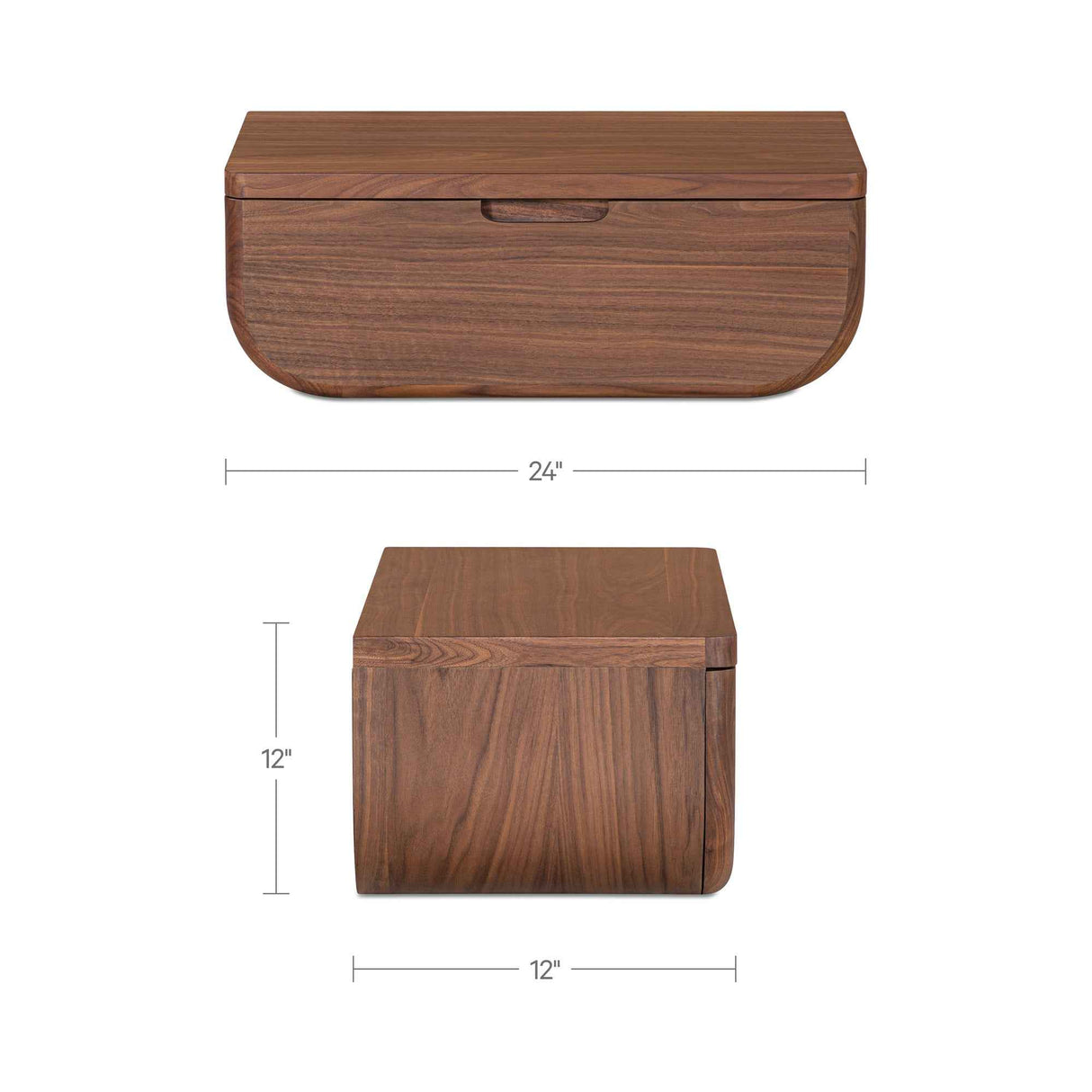 Hettie Dark Brown Floating Nightstand by Moe's Home at Eve Furniture