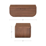 Hettie Dark Brown Floating Nightstand by Moe's Home at Eve Furniture