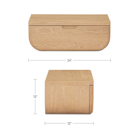 Hettie Natural Floating Nightstand by MOES at Eve Furniture