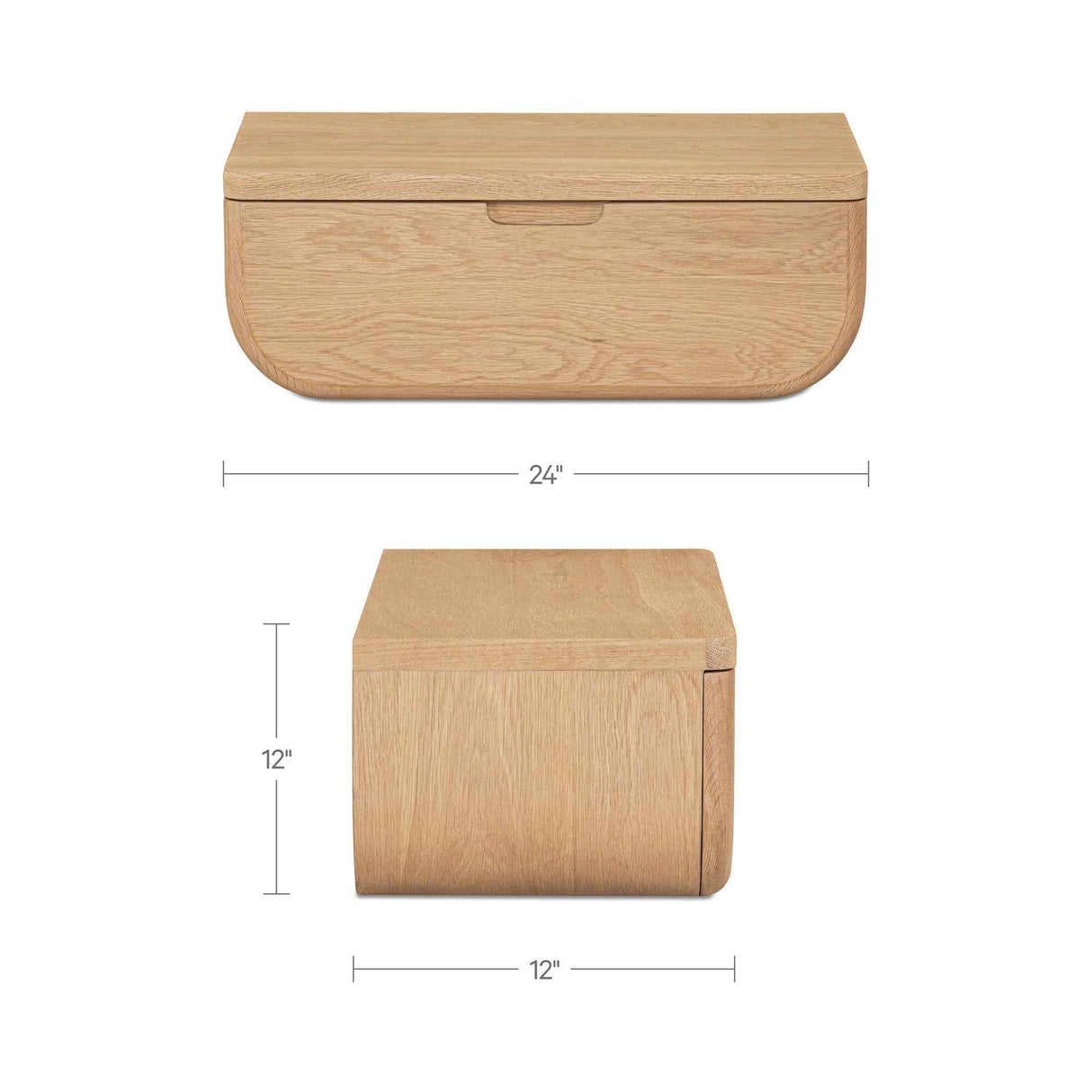 Hettie Natural Floating Nightstand by Moe's Home at Eve Furniture