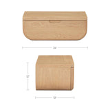 Hettie Natural Floating Nightstand by Moe's Home at Eve Furniture
