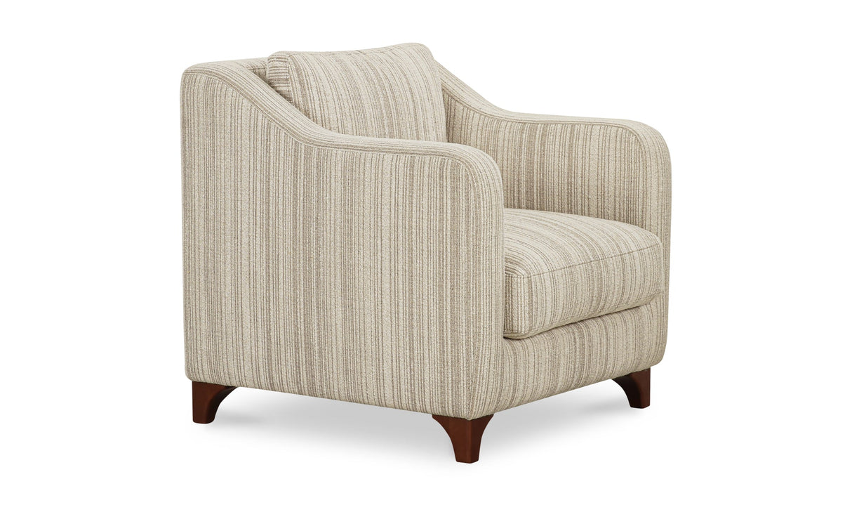 Hewitt Accent Chair Beige Stripe by Moe's Home at Eve Furniture
