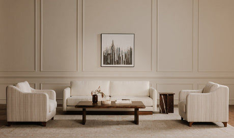 Hewitt Accent Chair Beige Stripe by Moe's Home at Eve Furniture