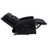 Hewitt Black Leather Upholstered Dual Power Recliner Chair by Coaster at Eve Furniture