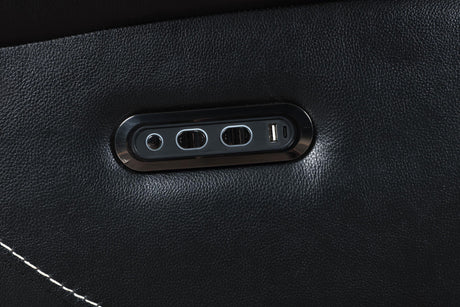 Hewitt Black Leather Upholstered Dual Power Recliner Chair by Coaster at Eve Furniture