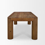 Hewitt 94" Rectangular Smooth Reclaimed Wood Dining Table by Mercana at Eve Furniture