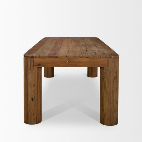 Hewitt Rectangular Smooth Reclaimed Wood Dining Table by Mercana at Eve Furniture