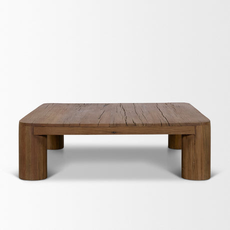 Hewitt Square Smooth Reclaimed Wood Coffee Table by Mercana at Eve Furniture