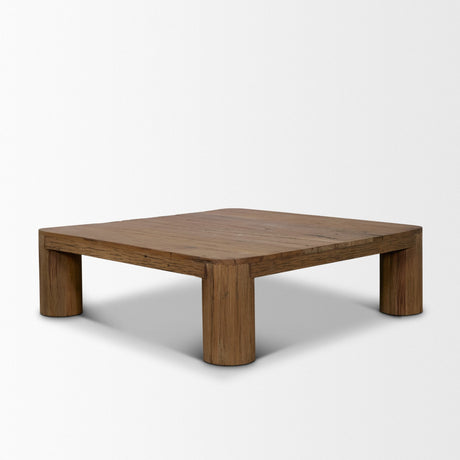 Hewitt Square Smooth Reclaimed Wood Coffee Table by Mercana at Eve Furniture