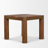 Hewitt Square Smooth Reclaimed Wood Side Table by Mercana at Eve Furniture