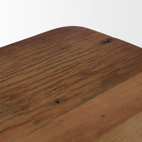 Hewitt Square Smooth Reclaimed Wood Side Table by Mercana at Eve Furniture