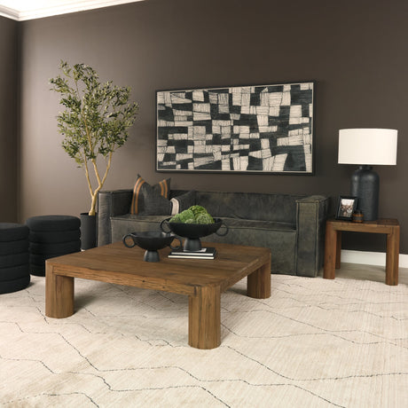 Hewitt Square Smooth Reclaimed Wood Side Table by Mercana at Eve Furniture