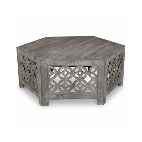 Hexagon Ash Gray 36" Coffee Table by Classic Home at Eve Furniture