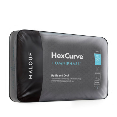 HexCurve Black King Pillow by Malouf at Eve Furniture