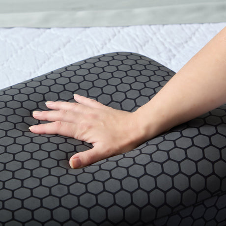 HexCurve Black King Pillow by Malouf at Eve Furniture