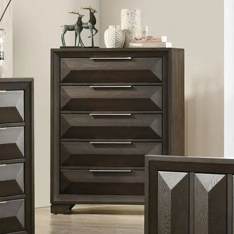 Hexham Espresso 5-Piece Queen Bedroom Set by Furniture of America at Eve Furniture