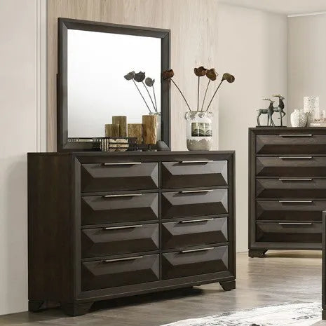 Hexham Espresso 4-Piece Queen Bedroom Set by Furniture of America at Eve Furniture