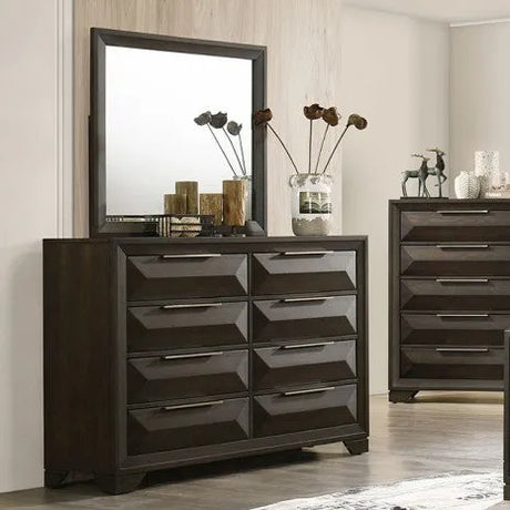 Hexham Espresso 5-Piece Queen Bedroom Set by Furniture of America at Eve Furniture