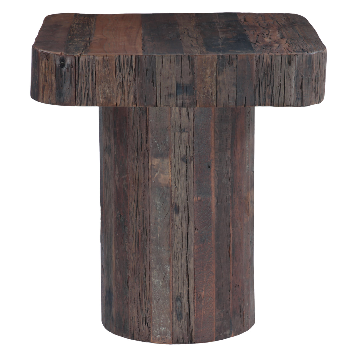 Hickory 26" Brown Side Table in Reclaimed Wood by Home Trends & Design at Eve Furniture