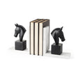 Hidalgo (Set of 2) 14L x 3W Black Majestic Horse Bookends by Mercana at Eve Furniture
