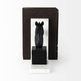 Hidalgo (Set of 2) Black Majestic Horse Bookends by Mercana at Eve Furniture