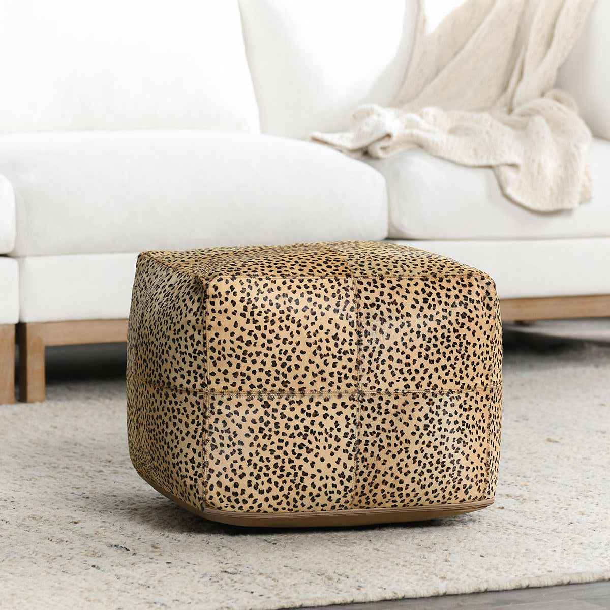 Hide Multicolor Pouf by Classic Home at Eve Furniture